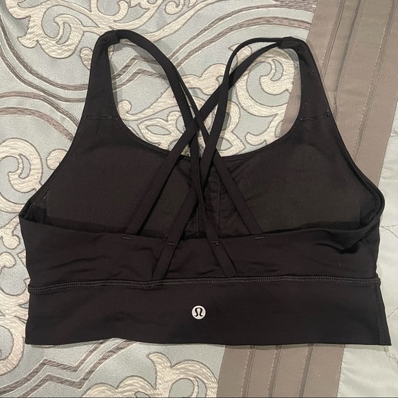 Lululemon Energy Bra Longline Black Size 8 - Picture 2 of 6